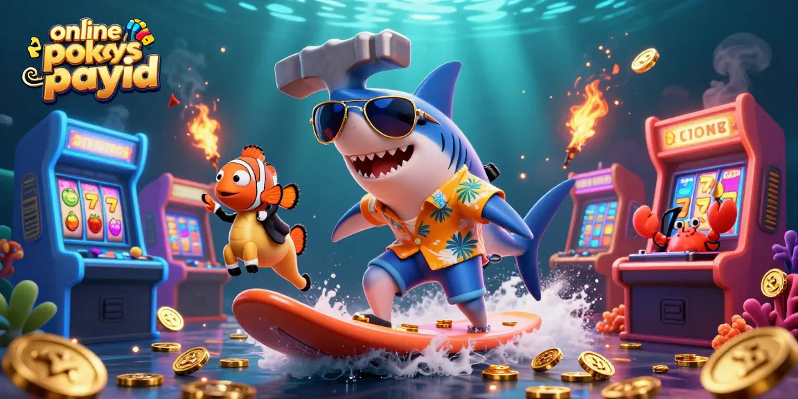 Play online pokies Australia PayID with fun, engaging characters in a vibrant casino scene.
