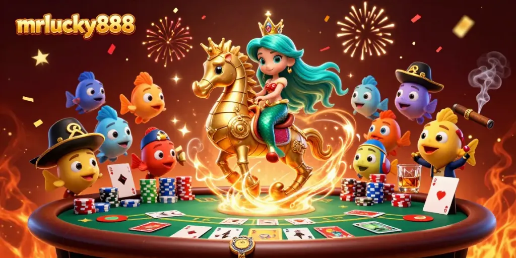 Experience exciting gameplay with mrlucky888 featuring vibrant casino scenes and characters.