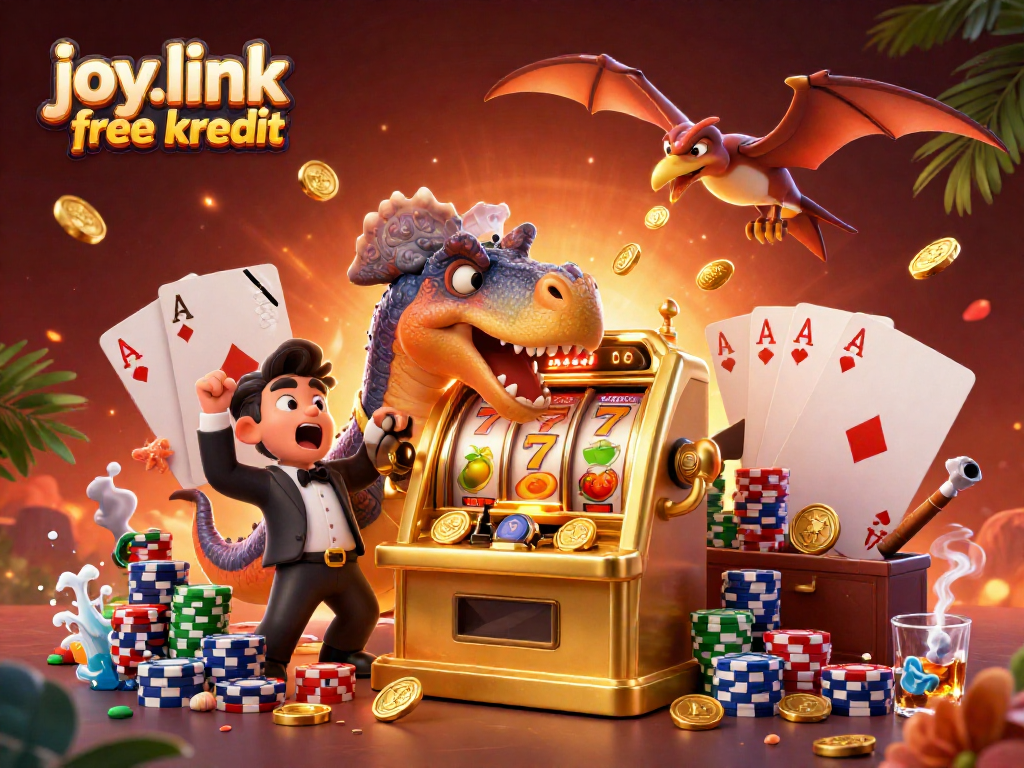Experience joy.link free kredit with vibrant casino action featuring dynamic slot machine winnings.