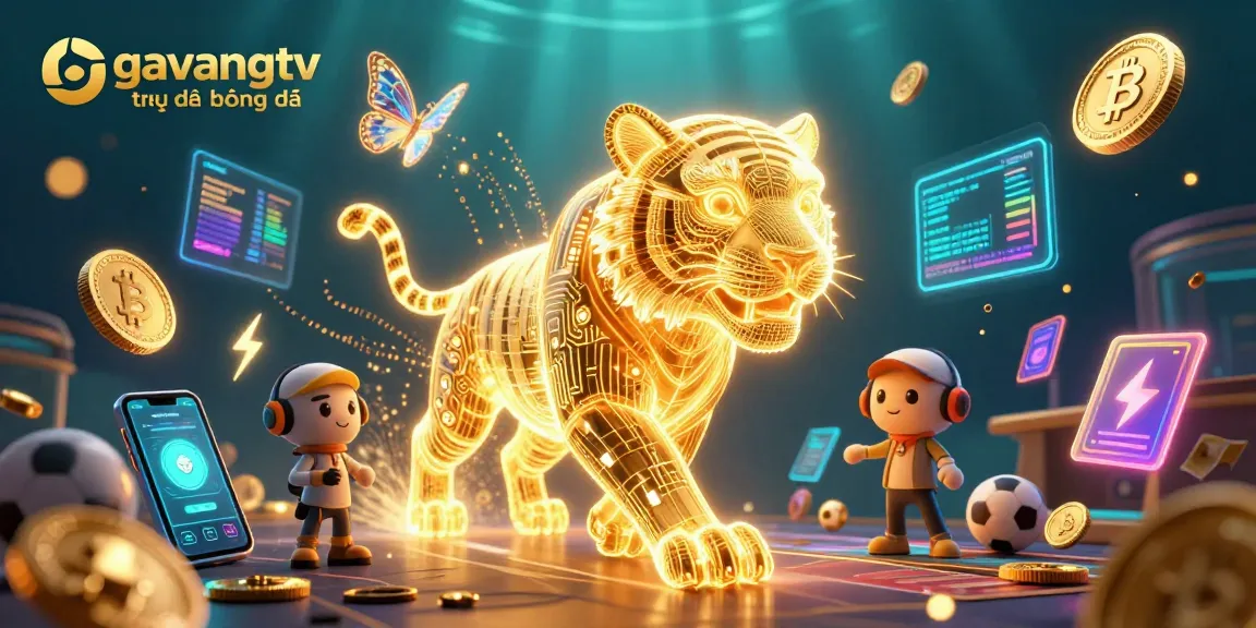 Engaging illustration of sports betting atmosphere with gavangtv trực tiếp bóng đá in a vibrant digital casino.