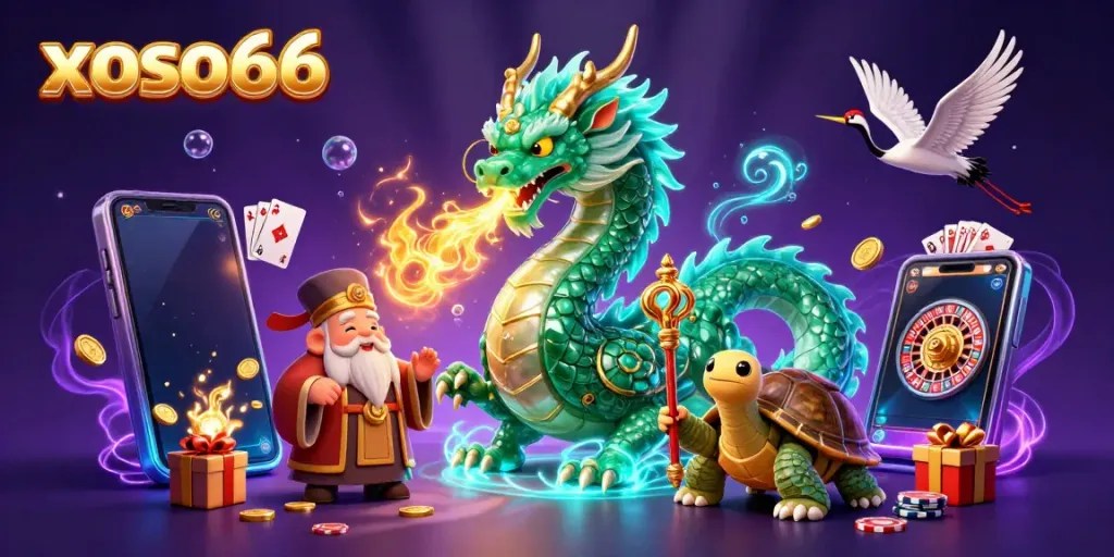 Experience the thrilling action of xoso66 with a dynamic 3D dragon scene showcasing groundbreaking gaming elements.