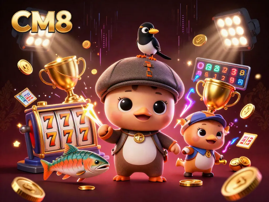 Experience CM8 slots action with lively characters, including playful Nessie and gold coins.