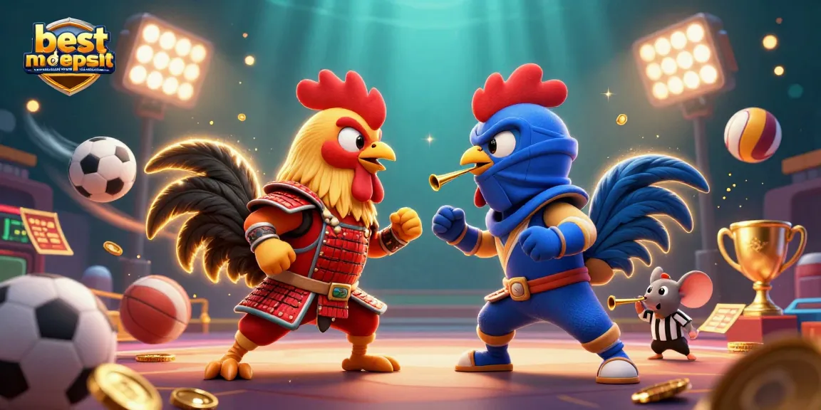 Engage with the best no deposit bonus casinos and codes in Australia featuring cartoon roosters and dynamic gambling elements.